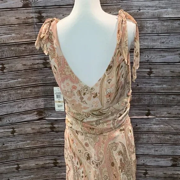 BANDOLINO Peach Blossom Layered Hi Low Dress NWT - Picture 9 of 13